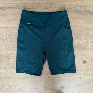 Women's Forest Green Bike Shorts 9” Inseam